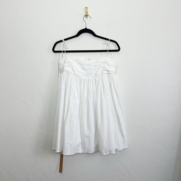 Reformation | NWT Catarina Cotton Mini Dress in‎ White size 8 - Picture 9 of 14